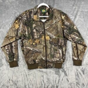 Cabelas‎ Realtree Camo Full Zip Bomber Jacket Men's M Medium Outdoor Hunting